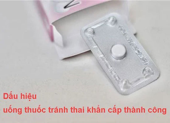 Dấu hiệu uống thuốc tránh thai khẩn cấp thành công