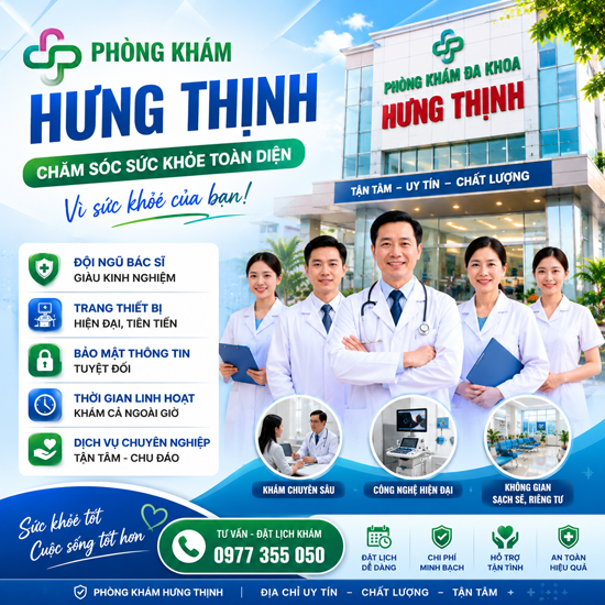 Review Phòng khám đa khoa Hưng Thịnh 380 Xã Đàn Đống Đa Hà Nội